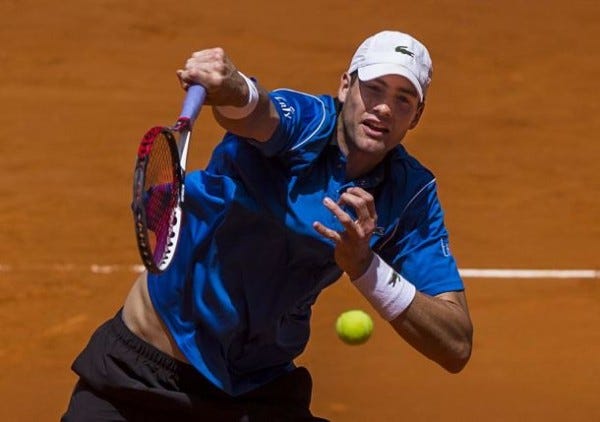 john isner slamming balls for 2015 rome masters open john isner slamming balls for 2015 rome masters open