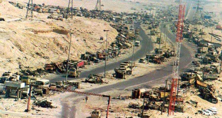 https://allthatsinteresting.com/wordpress/wp-content/uploads/2023/01/highway-of-death-after-the-gulf-war.jpg