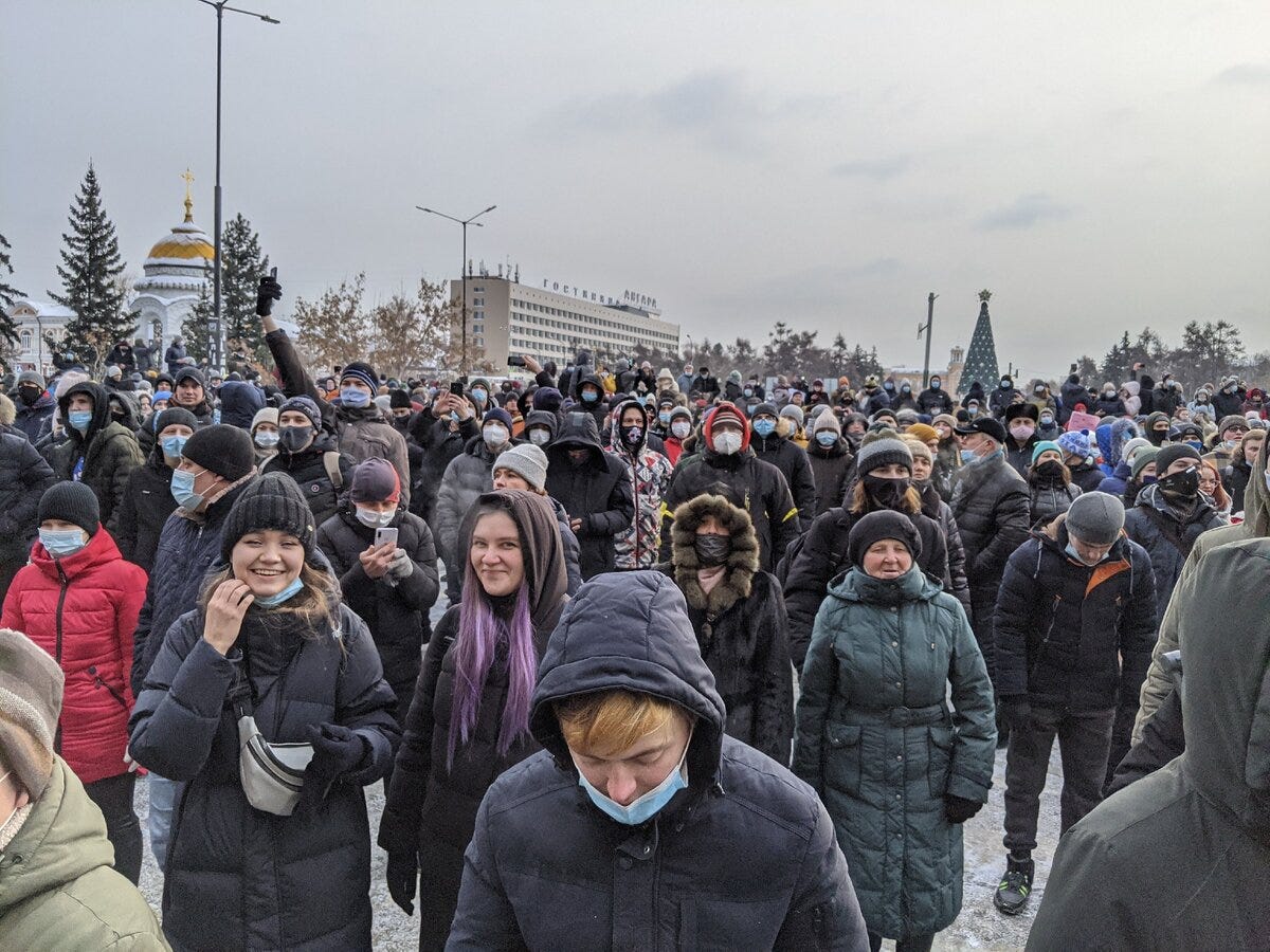 Три-два-раз, Путин — пид@ас! Репортаж с митинга Навального в Иркутске