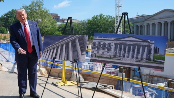 President Donald Trump tours Ballroom construction around the outside the White House, Tuesday, May 19, 2026, in Washington. (AP Photo/Jacquelyn Martin) President Donald Trump tours Ballroom construction around the outside the White House, Tuesday, May 19, 2026, in Washington. (AP Photo/Jacquelyn Martin)