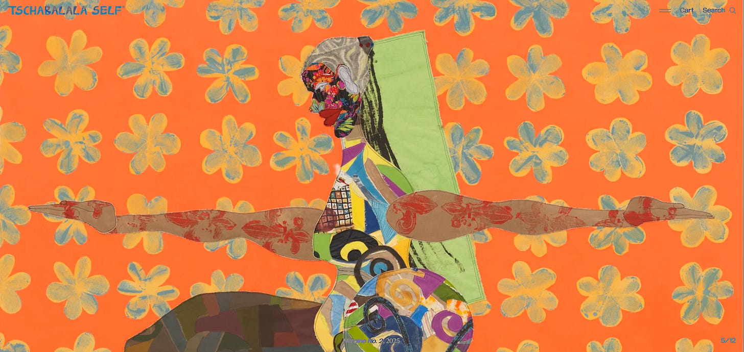 a screenshot of Heroine No. 2 by Tschabalala Self (2025) as featured on her website