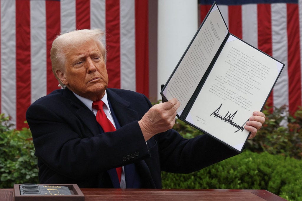 WATCH: Trump announces broad tariffs at 'Liberation Day' White House event  | PBS News