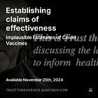 Establishing claims of effectiveness 