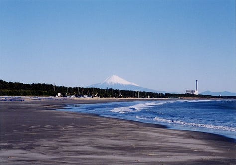 Multiple views of Mt. Fuji from Makinohara, Shizuoka, Japan