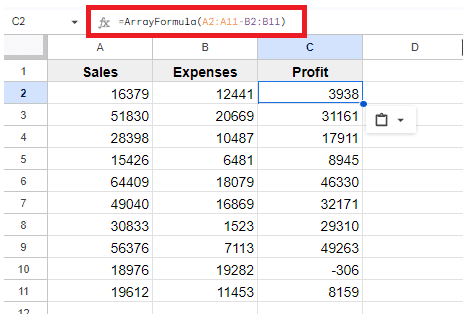 How To Apply a Formula to an Entire Column in Google Sheets
