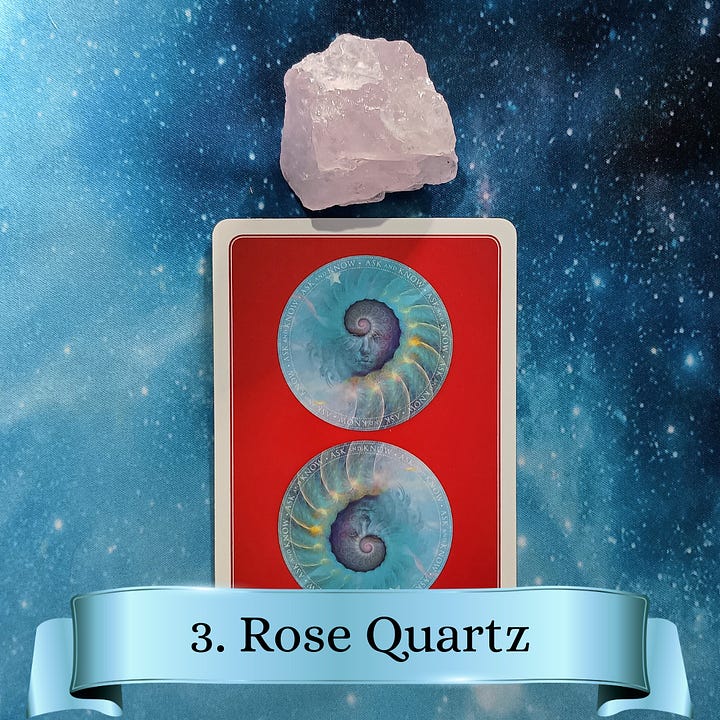 Pick-A-Card Tarot Reading for February 2026, Pile selection,1. Silk Agate (Orange/Brown), 2. Black Agate, 3. Rose Quartz, 4. Orange Calcite