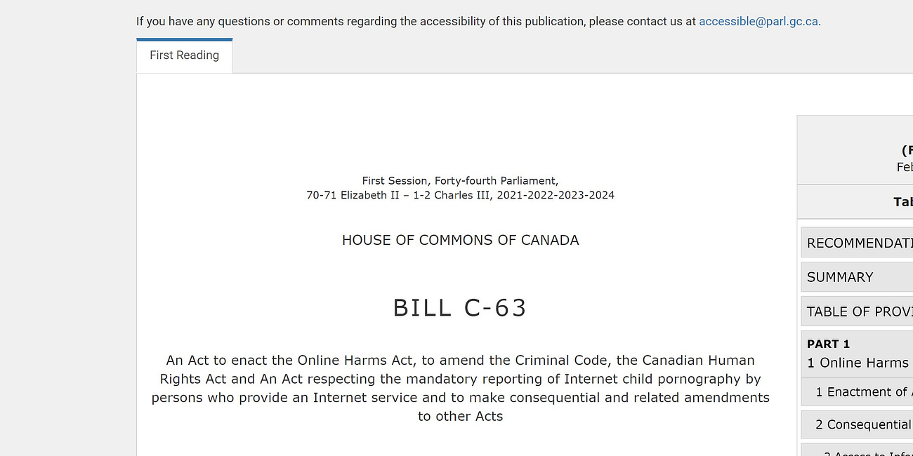 Canada's Bill C-63: Life Imprisonment in Canada For Saying Something "Hateful" Online