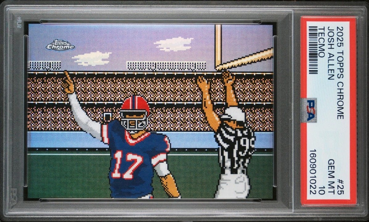 2025 Topps Chrome Tecmo Josh Allen #25 PSA 10 2025 Topps Chrome Tecmo Josh Allen #25 PSA 10