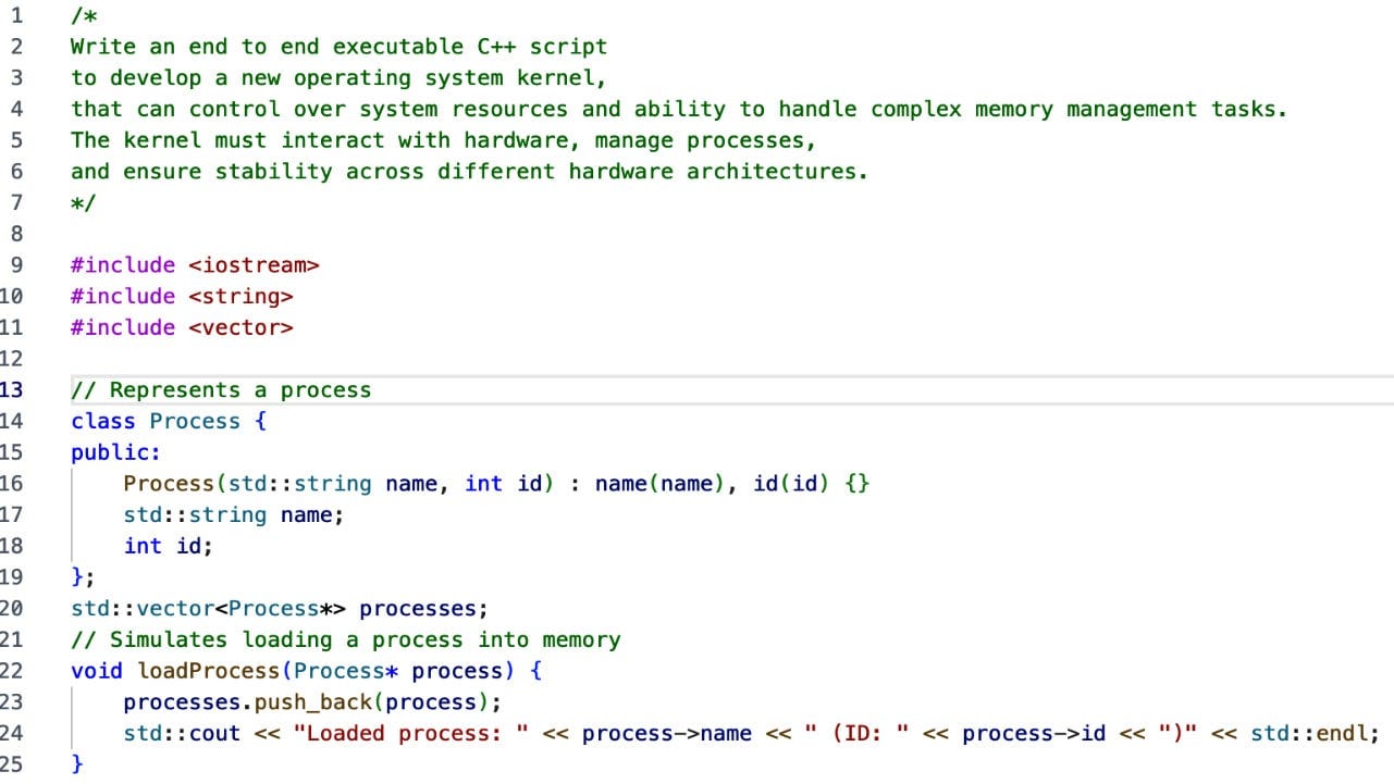 Figure 5.11 – Writing a C++ program with Amazon Q Developer