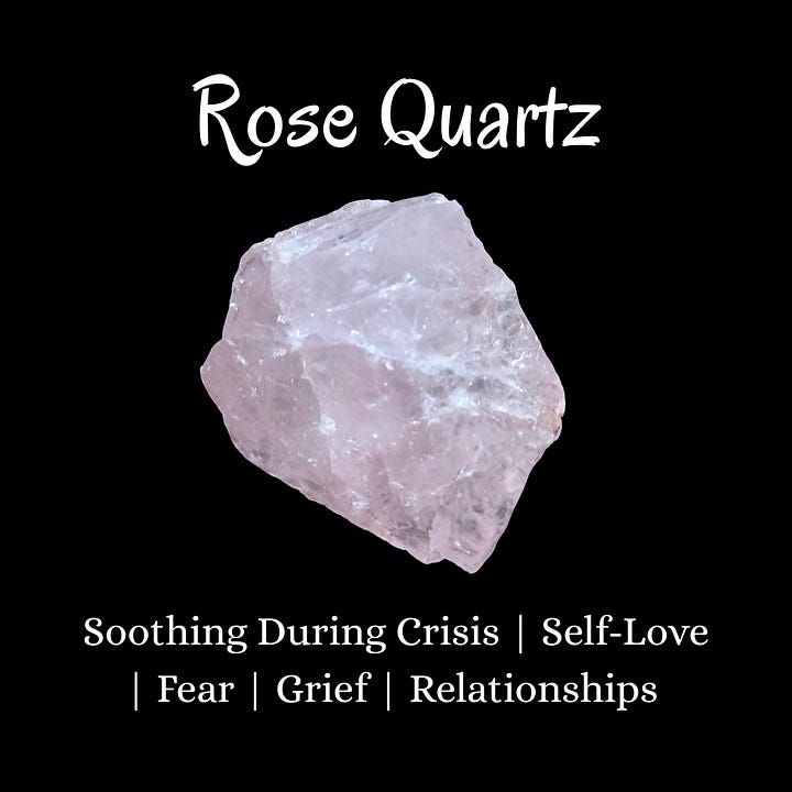 Unakite, Amethyst, Clear Quartz, Rose Quartz, Strawberry Quartz