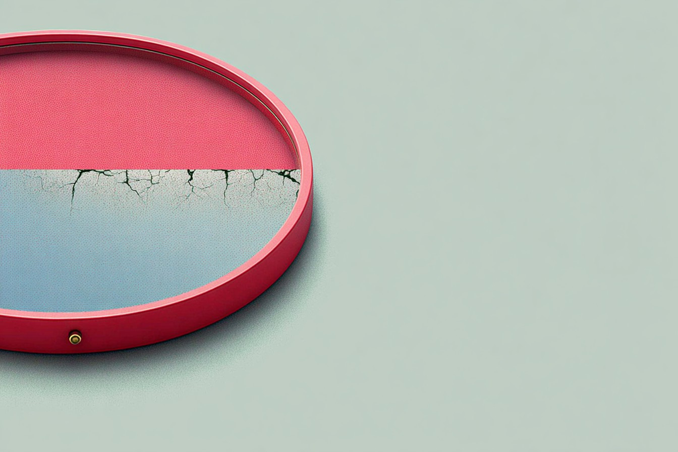 illustration of a cracked mirror illustration of a cracked mirror