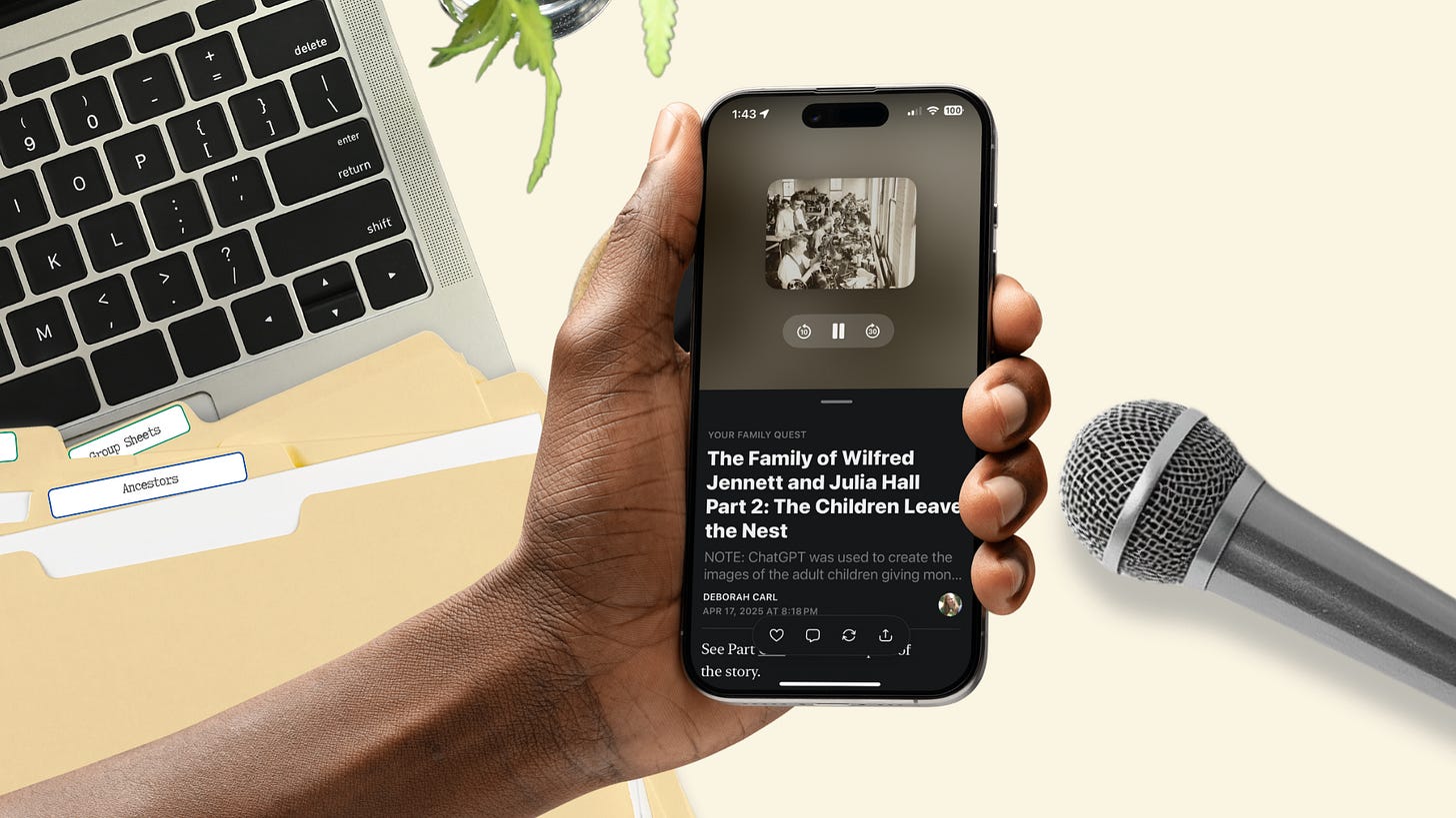 Text-to-voice is available in the app, but creating a voice over reaches both your app audience and your PC audience.