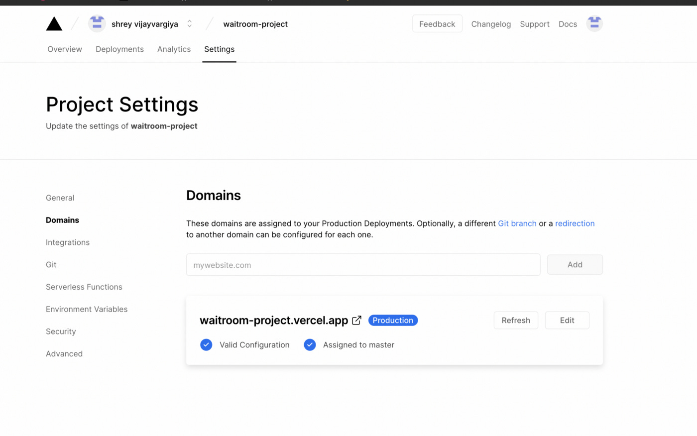 Adding Custom Domain