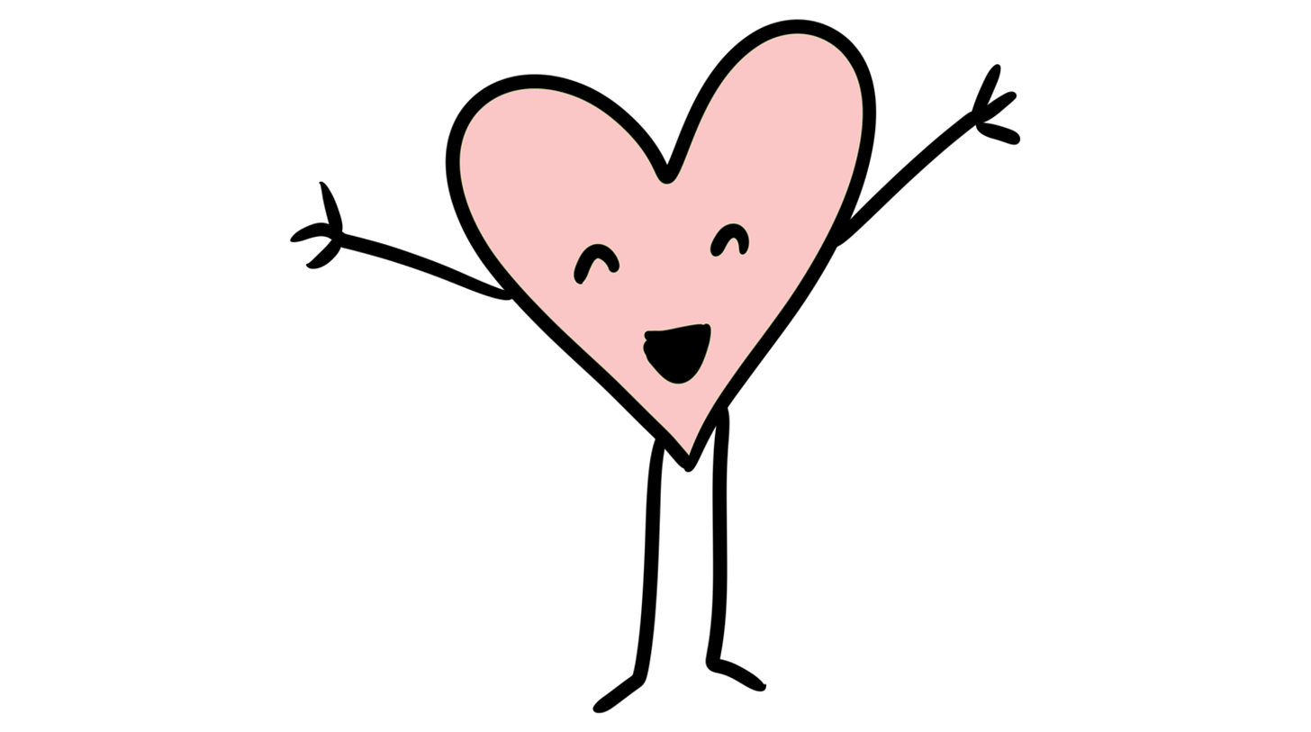 heart with extended arms for a hug heart with extended arms for a hug