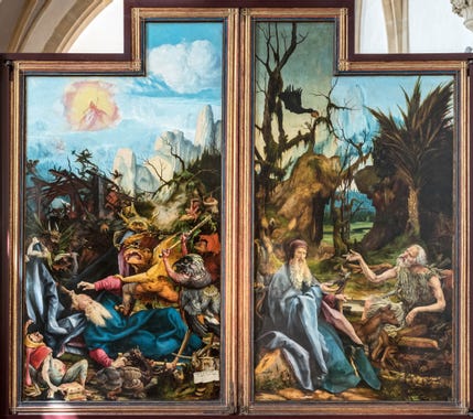 Mathias Grünewald Kuszenie Świętego Antoniego [Ołtarz z Isenheim ... Mathias Grünewald Kuszenie Świętego Antoniego [Ołtarz z Isenheim ...