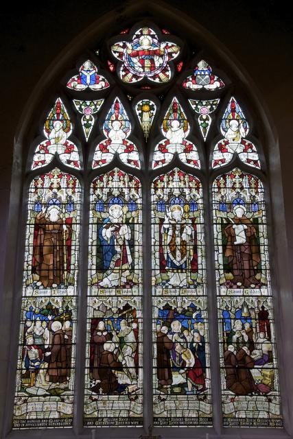  Welsh Saints with Scenes from the Life of St Elfan 