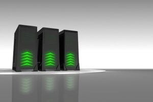 Ominous looking computer servers