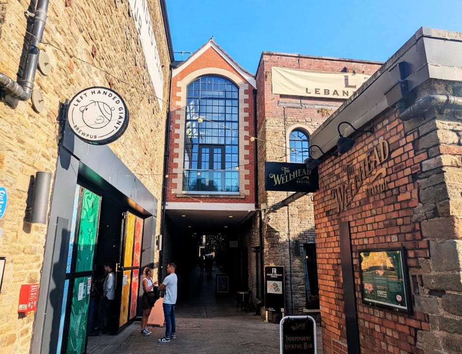 Left Handed Giant walkway in Bristol UK from Never Lost Letters by Stuart Found