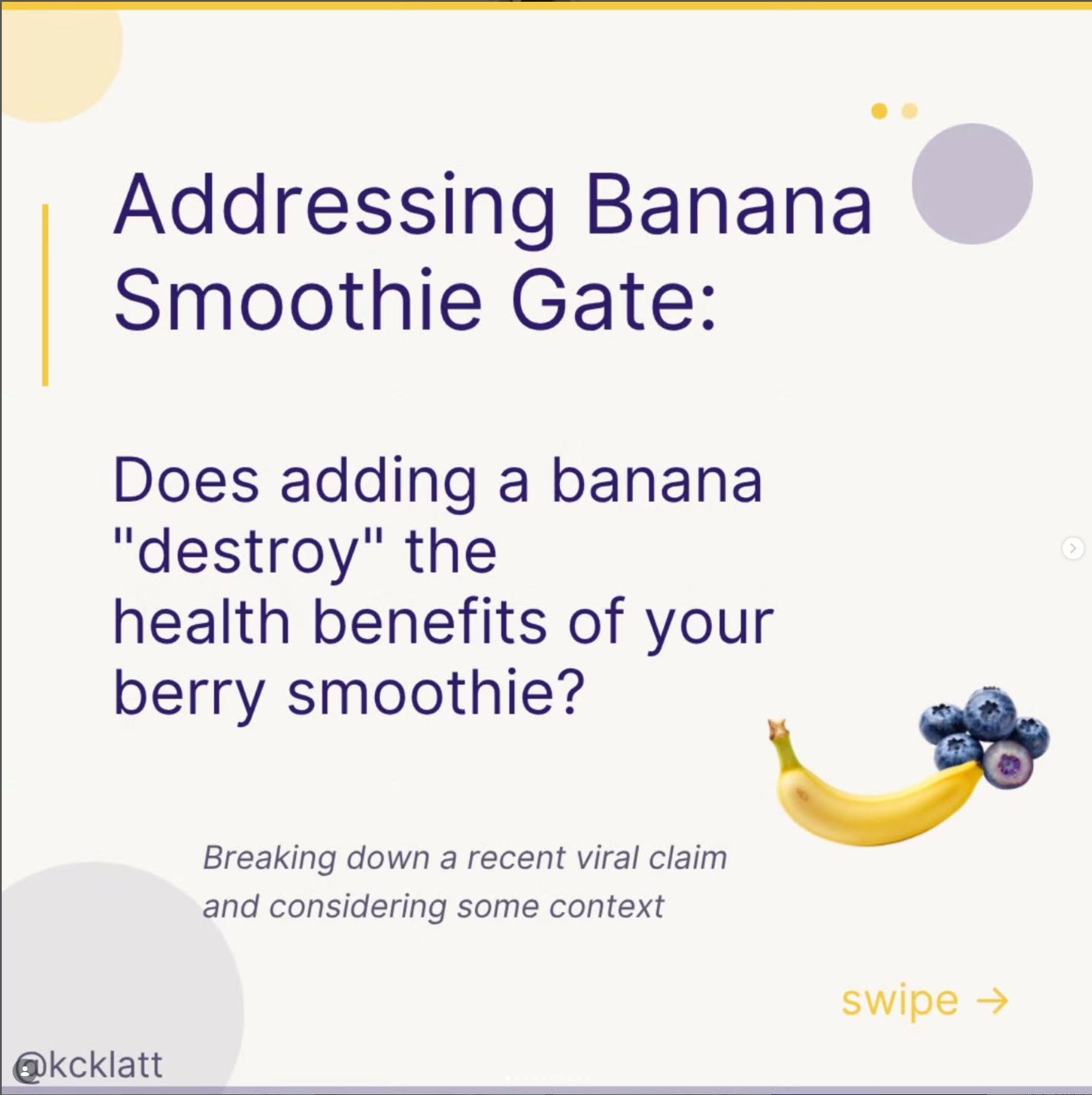 Cyclospora, Peptides, and the Great Banana Smoothie Debate