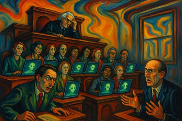 A painting of a group of people in a courtroom
AI-generated content may be incorrect. A painting of a group of people in a courtroom
AI-generated content may be incorrect.
