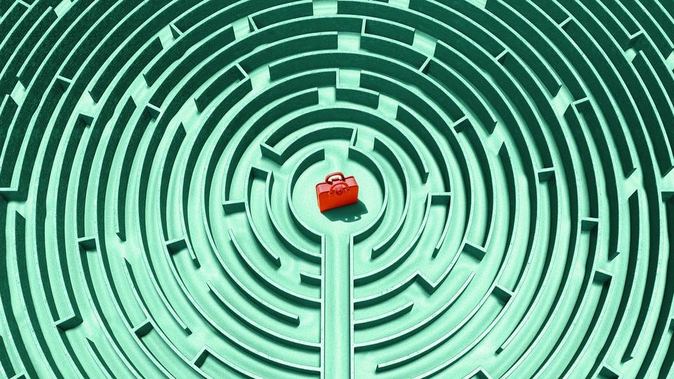 a maze to a briefcase