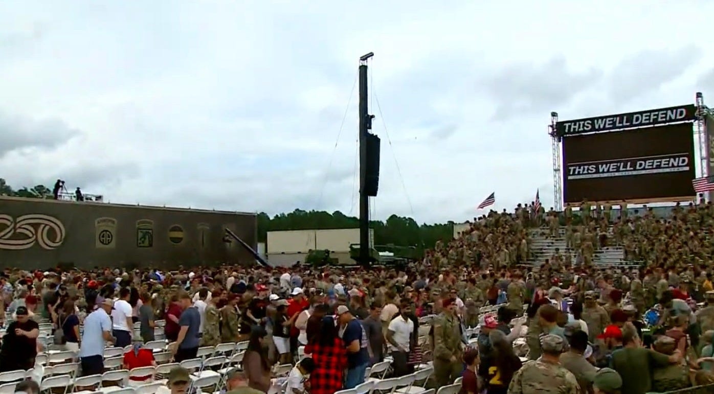Photo of crowd post trump speech 