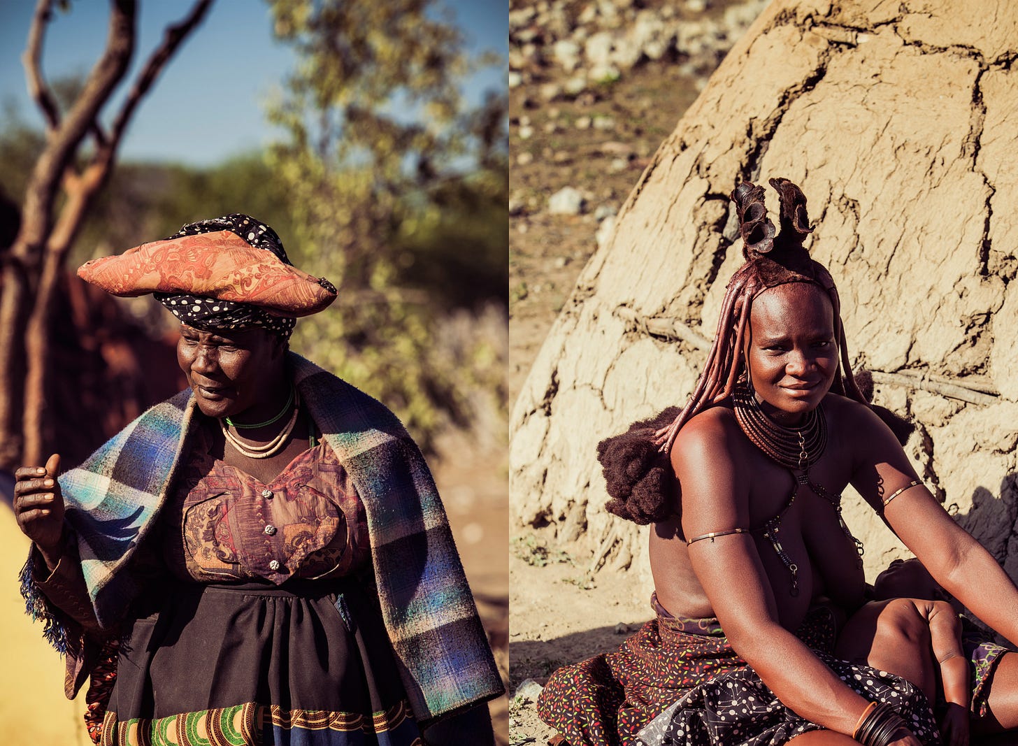 Femeie Herero și femeie Himba