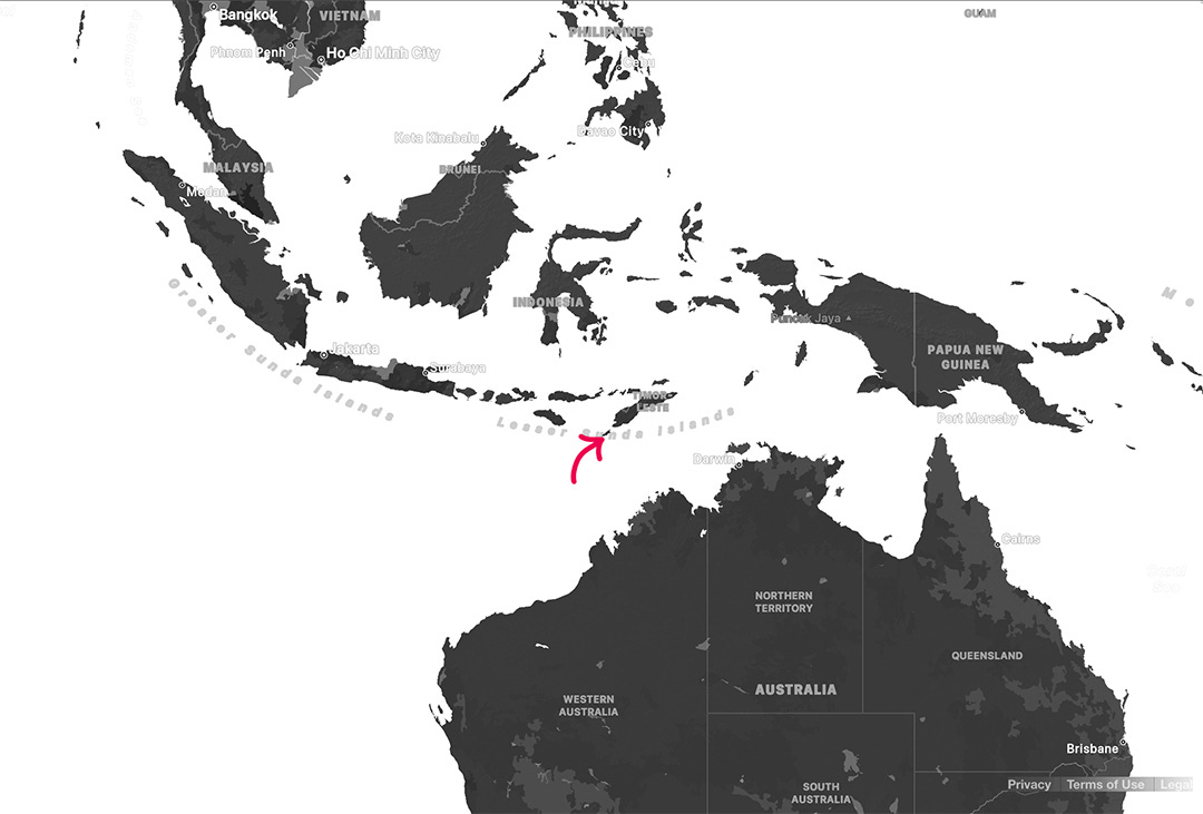 map of Timor region