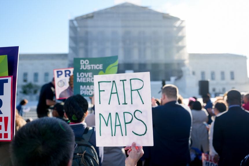 Demonstrators outside the US Supreme Court in Washington, DC, US, on Wednesday, October 15, 2025.