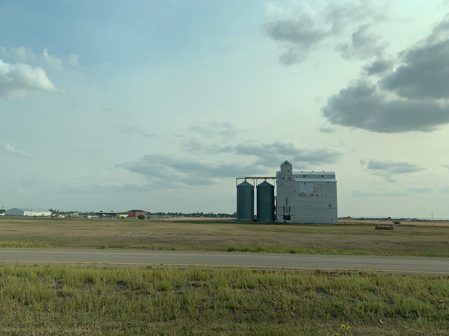 A grain elevator at Moose Jaw, Alberta, Canada.