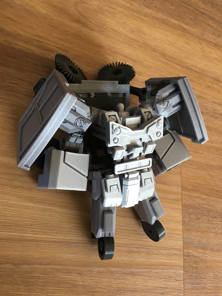 The street sweeper bot in its incomplete state.