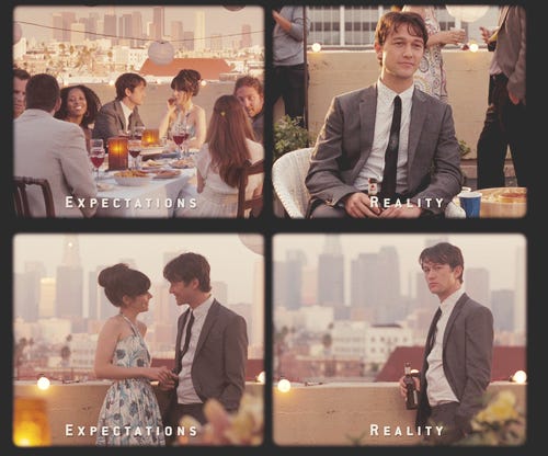 500 days of Summer: Engagement Party- Expectations Vs. Reality | Romantic films, 500 days of summer, Photography movies 500 days of Summer: Engagement Party- Expectations Vs. Reality | Romantic films, 500 days of summer, Photography movies