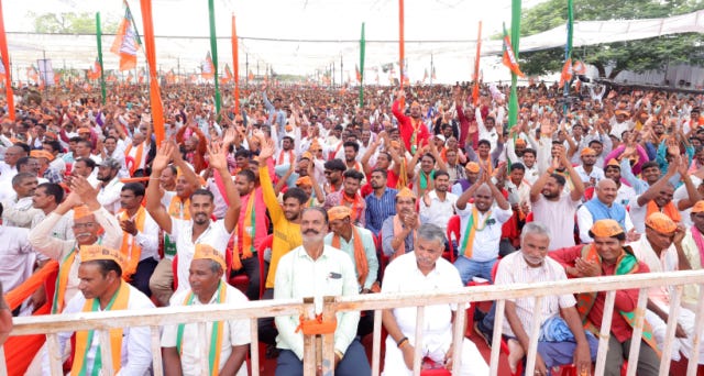 A BJP rally in Chhattisgarh