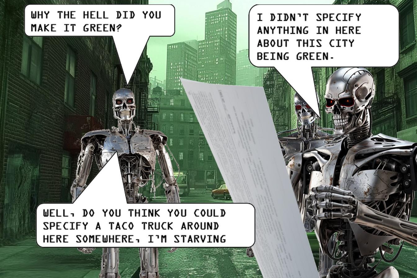 A group of robots looking at a piece of paper

Description automatically generated