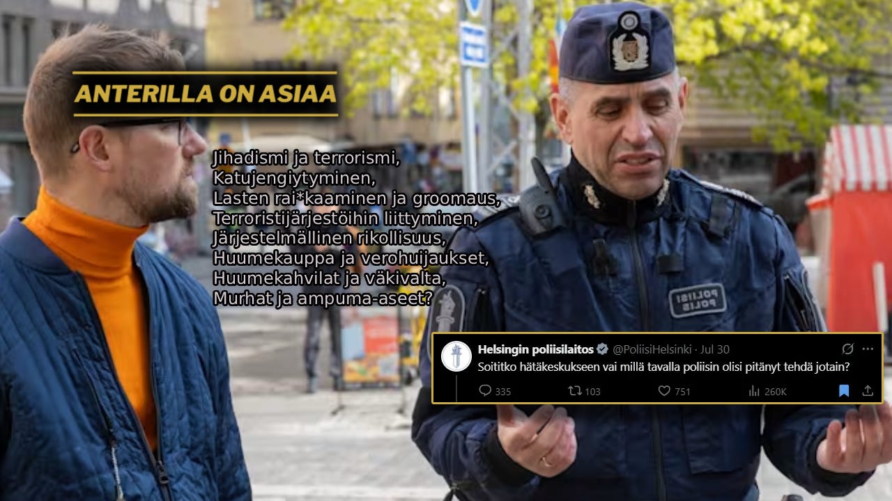 Mitä enemmän poliisin toiminta ja sen julkinen viestintä vaikuttavat sekavalta, todellisuudesta irralliselta ja ristiriitaiselta tavallisen kansalaisen kokemuksiin nähden – ikään kuin konstaapelit eläisivät omassa rinnakkaistodellisuudessaan – sitä enemmän kansalaisten luottamus yhteiskuntaan ja sen järjestykseen murenee. Mitä enemmän poliisin toiminta ja sen julkinen viestintä vaikuttavat sekavalta, todellisuudesta irralliselta ja ristiriitaiselta tavallisen kansalaisen kokemuksiin nähden – ikään kuin konstaapelit eläisivät omassa rinnakkaistodellisuudessaan – sitä enemmän kansalaisten luottamus yhteiskuntaan ja sen järjestykseen murenee.