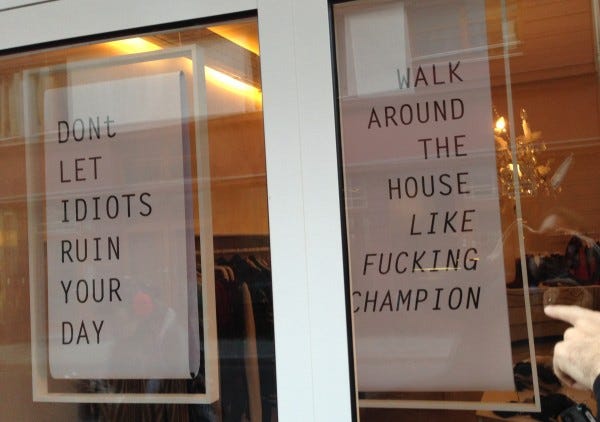 Wisdom from Berlin shop window Wisdom from Berlin shop window