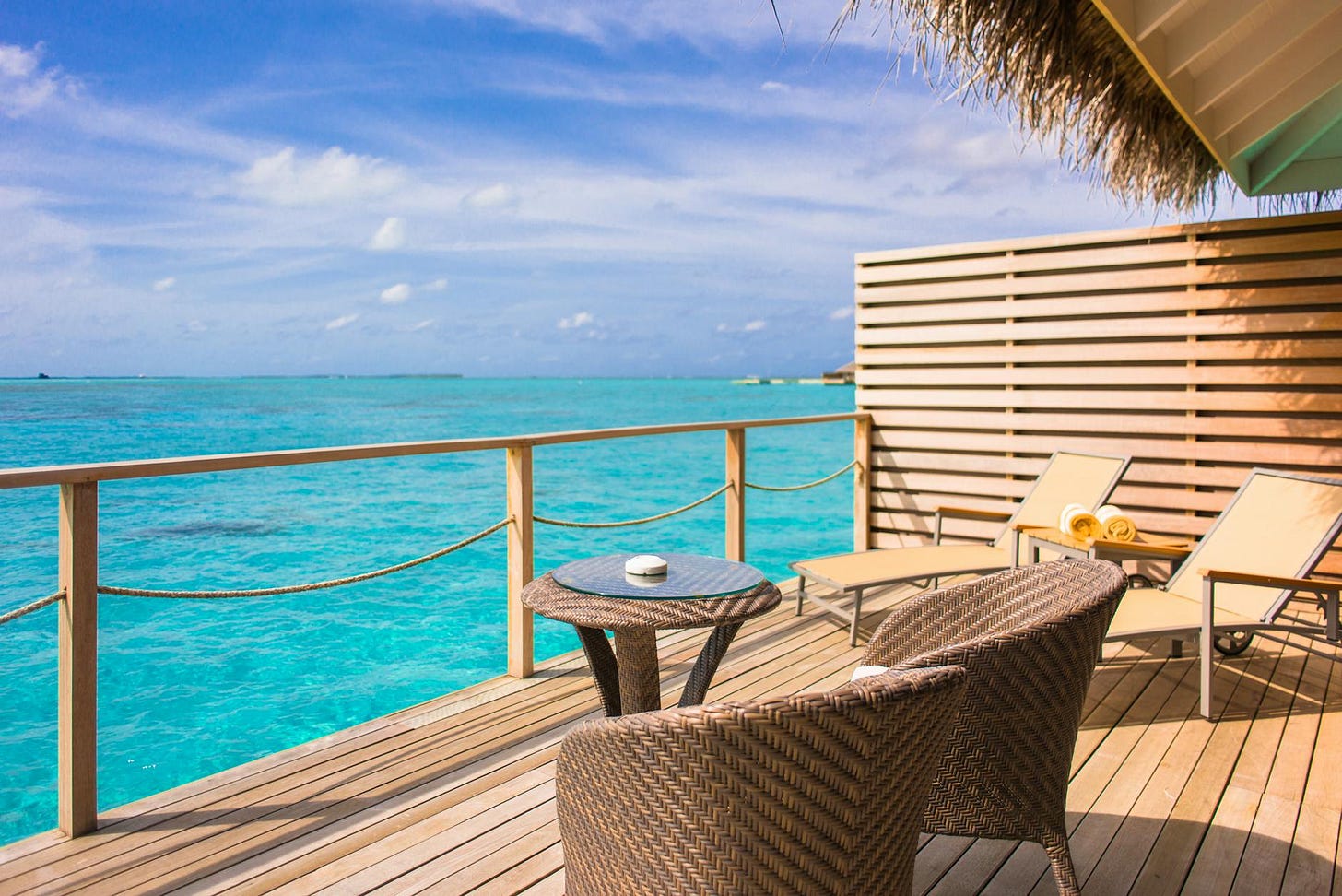 brown chairs on hut