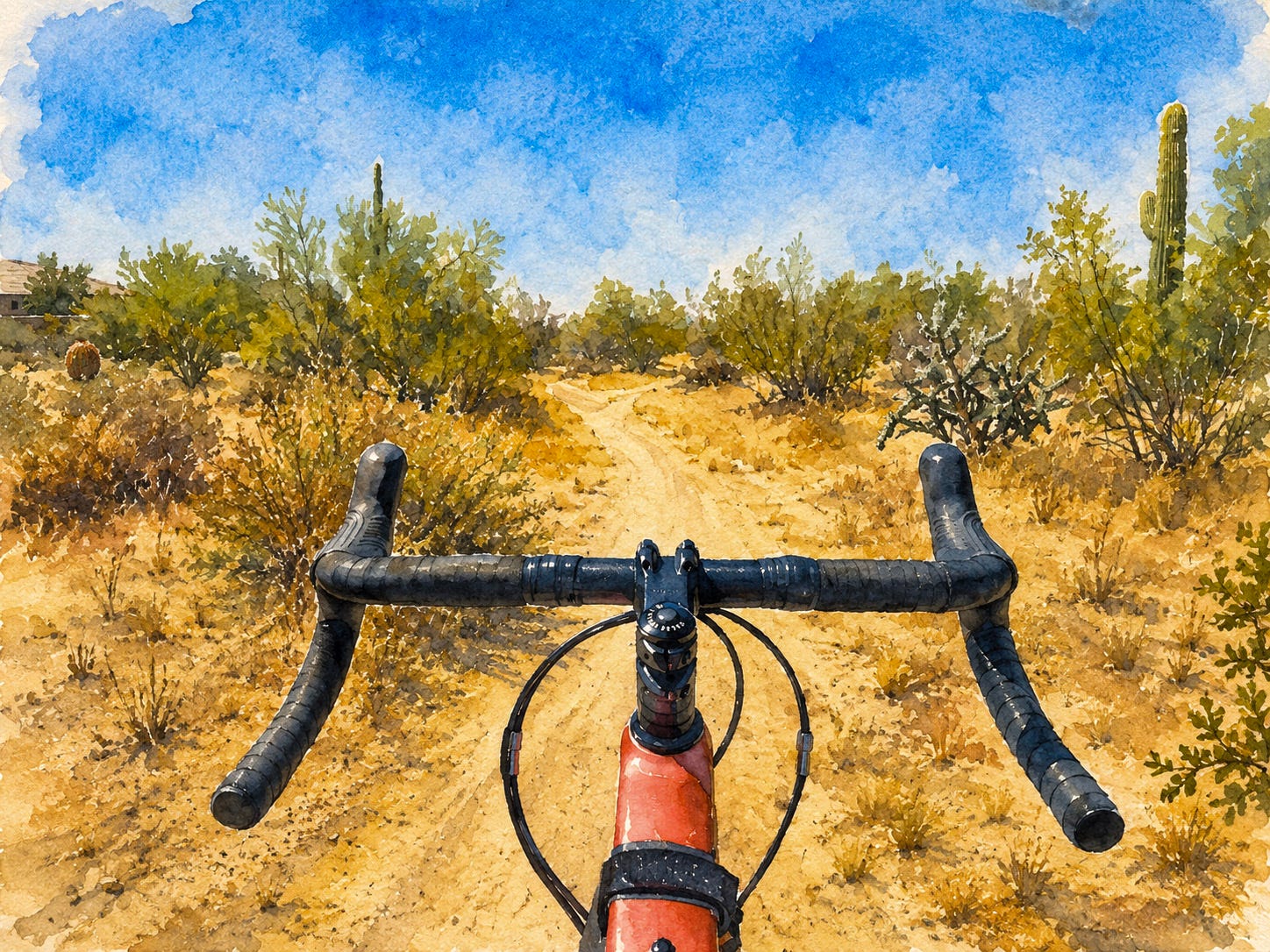 Gravel bicycle rider POV by Clifford Jones Gravel bicycle rider POV by Clifford Jones