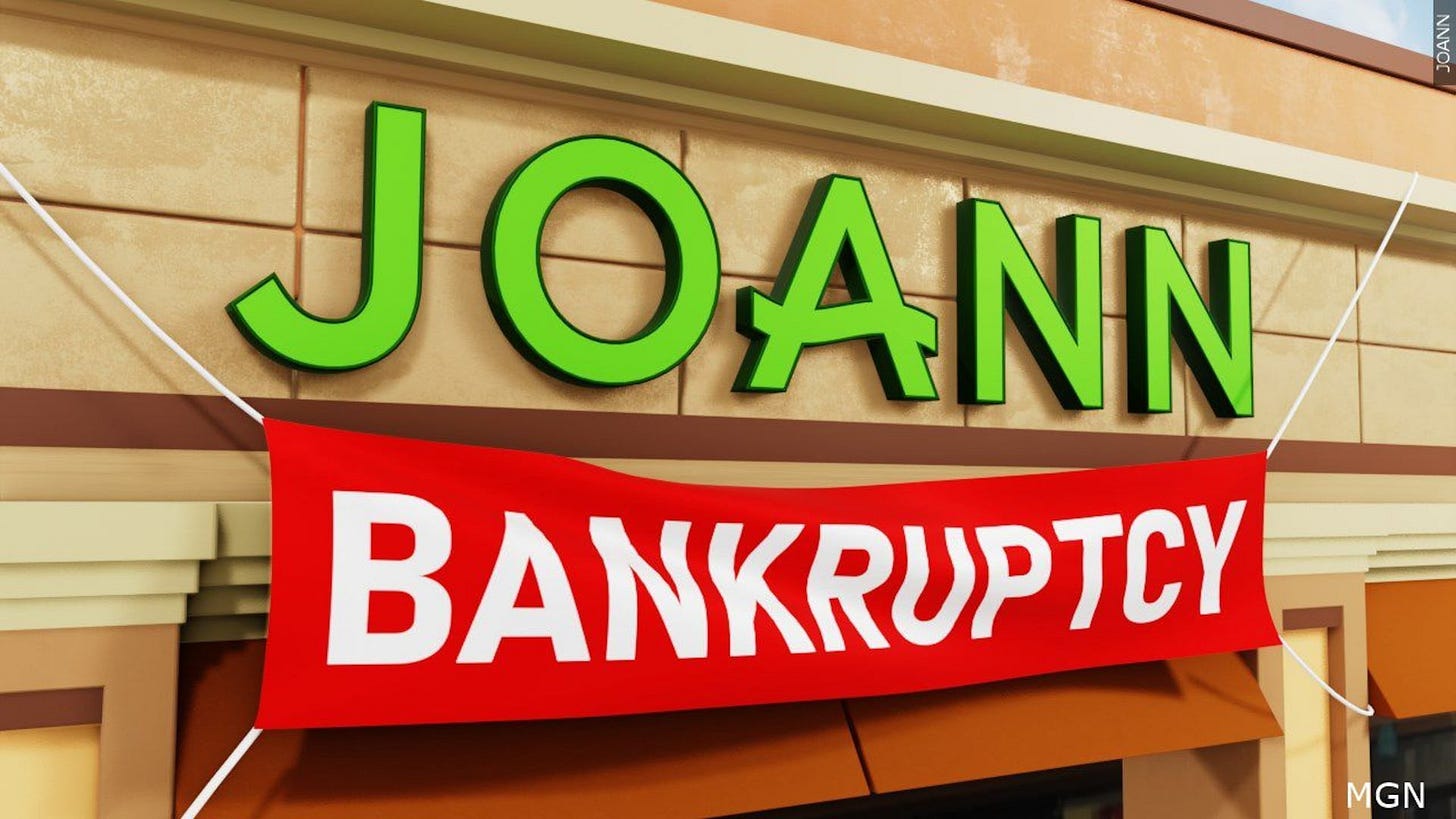 Joann Fabrics is reportedly going out of business, closing all stores