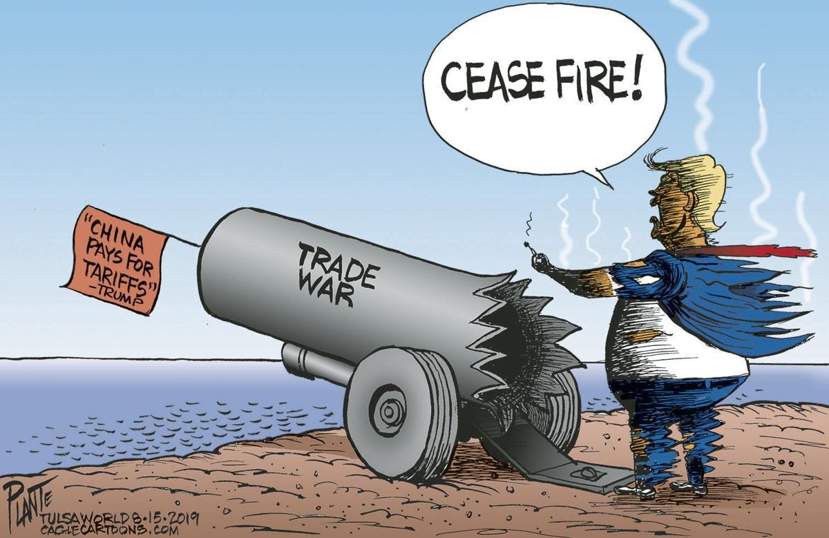 Bruce Plante cartoon: Trump's trade war