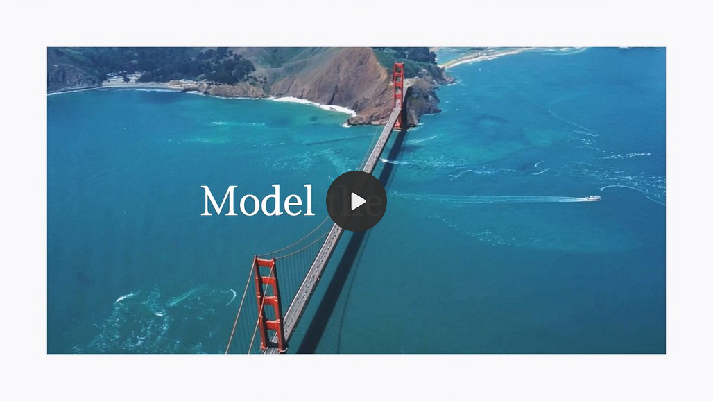 Vista aérea del puente Golden Gate en una demostración en video del modelo Atlas de World Labs