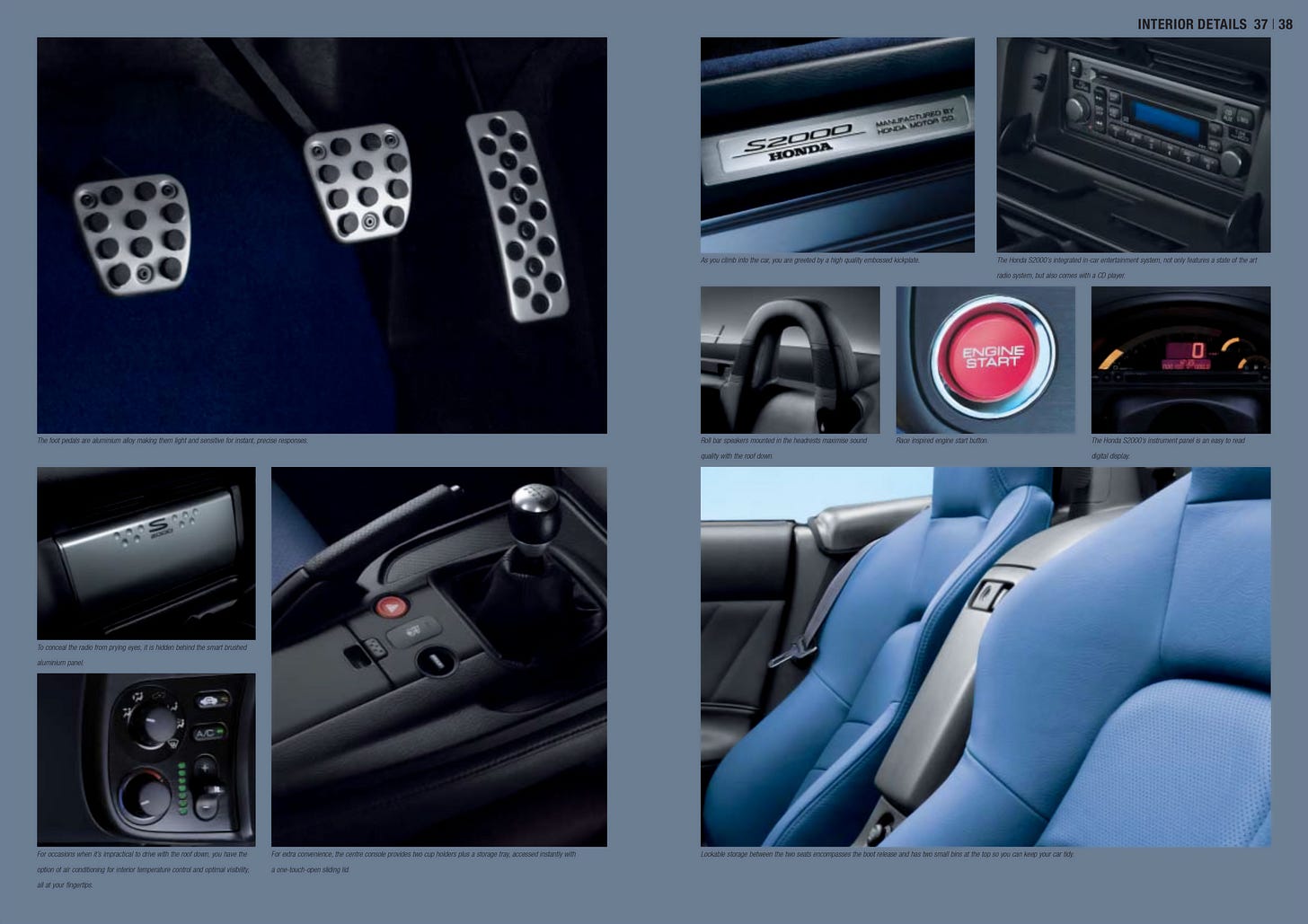 Honda S2000 2006 UK brochure interior