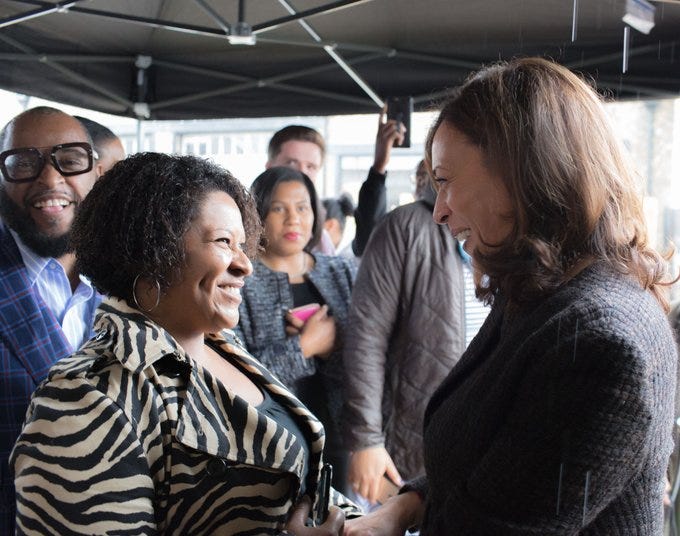 Then Senator Kamala Harris in 2017 in Virginia with Virginians Then Senator Kamala Harris in 2017 in Virginia with Virginians