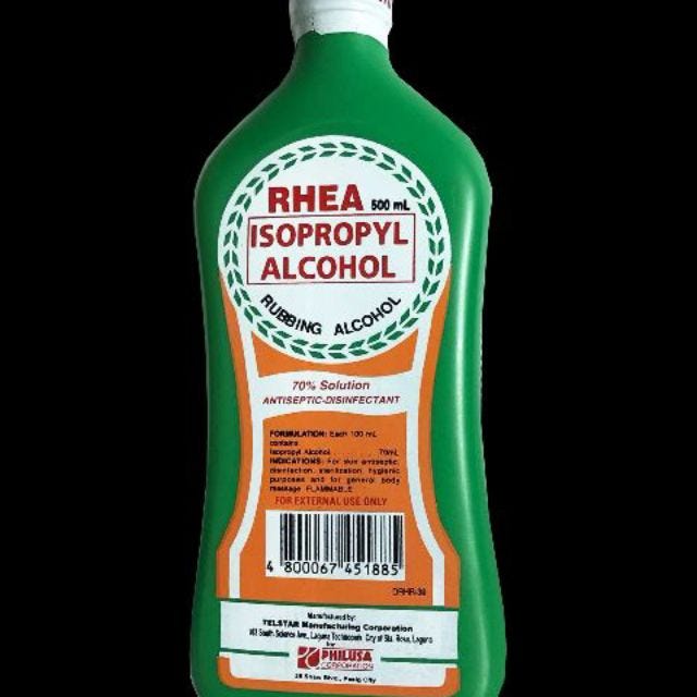 RHEA ISOPROPYL Alcohol 70 % solution 500ml, 110 only!! | Shopee Philippines