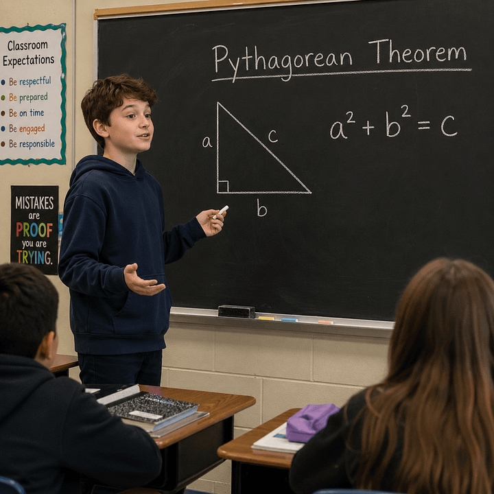 DALL-E 2 vs. GPT Image 2 blackboard Pythagorean theorem
