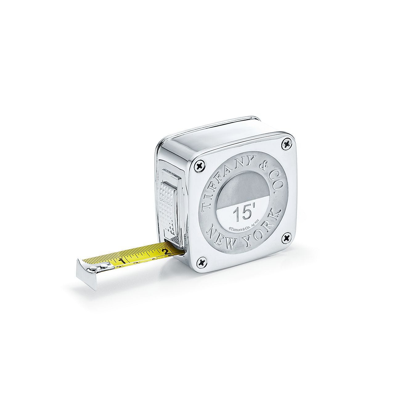 Everyday Objects sterling silver tape measure.