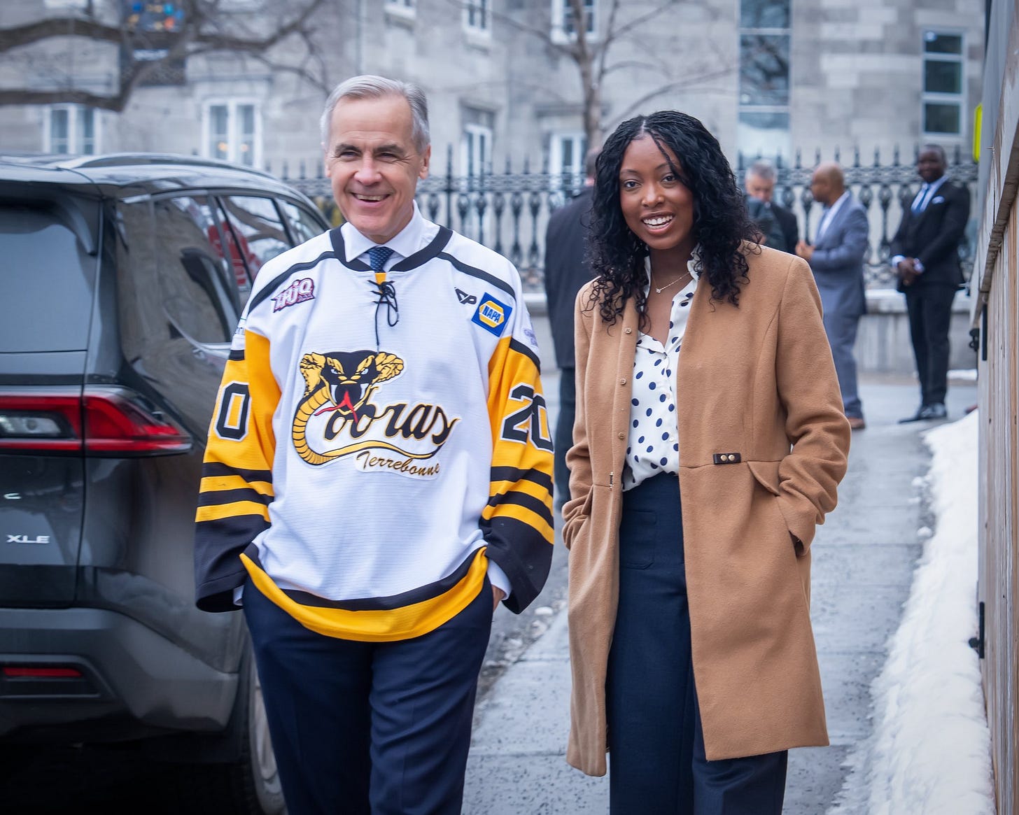 Photo du premier ministre Carney avec Tatiana Auguste à Terrebonne, au Québec.
—
Photo of Prime Minister Carney with Tatiana Auguste in Terrebonne, Québec.