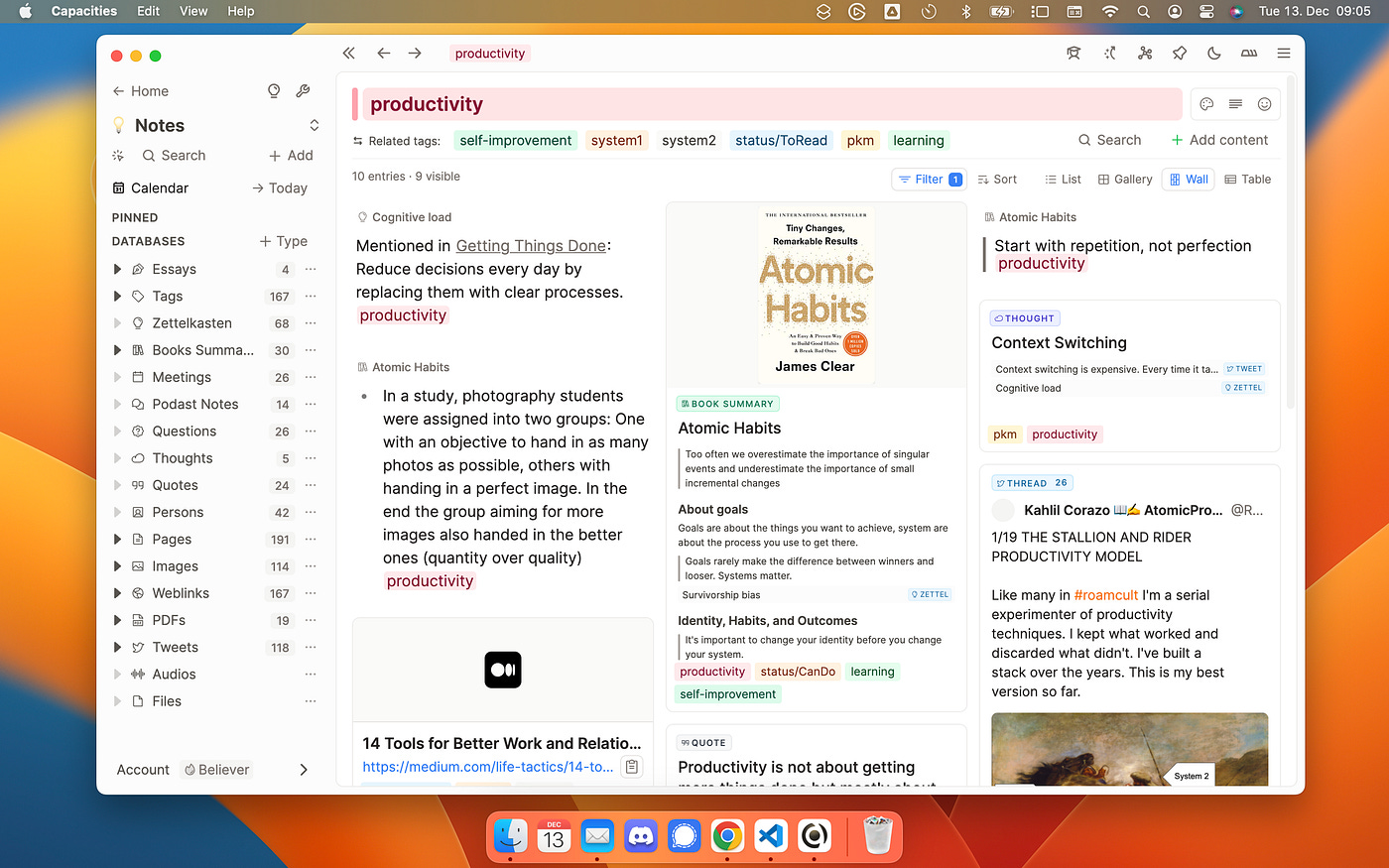 Capacities Desktop App
