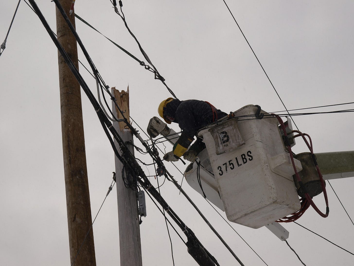 Lineman in bucket