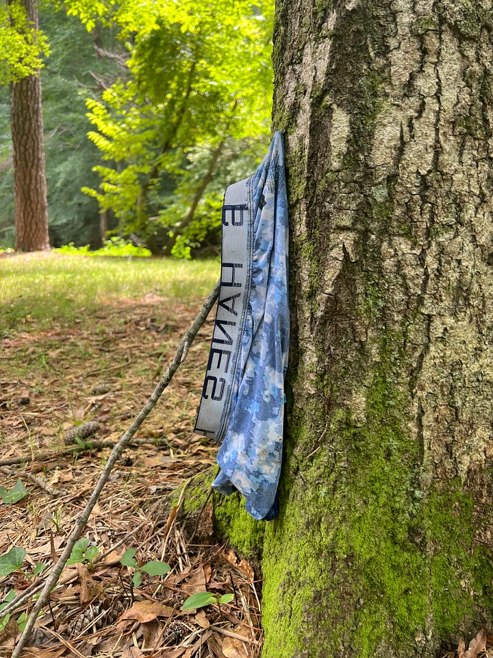 Hanes underwear on a stick